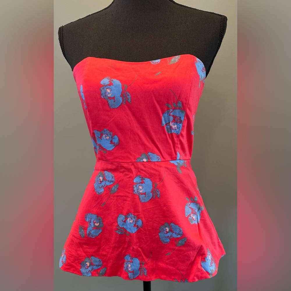 J Crew peplum tube top